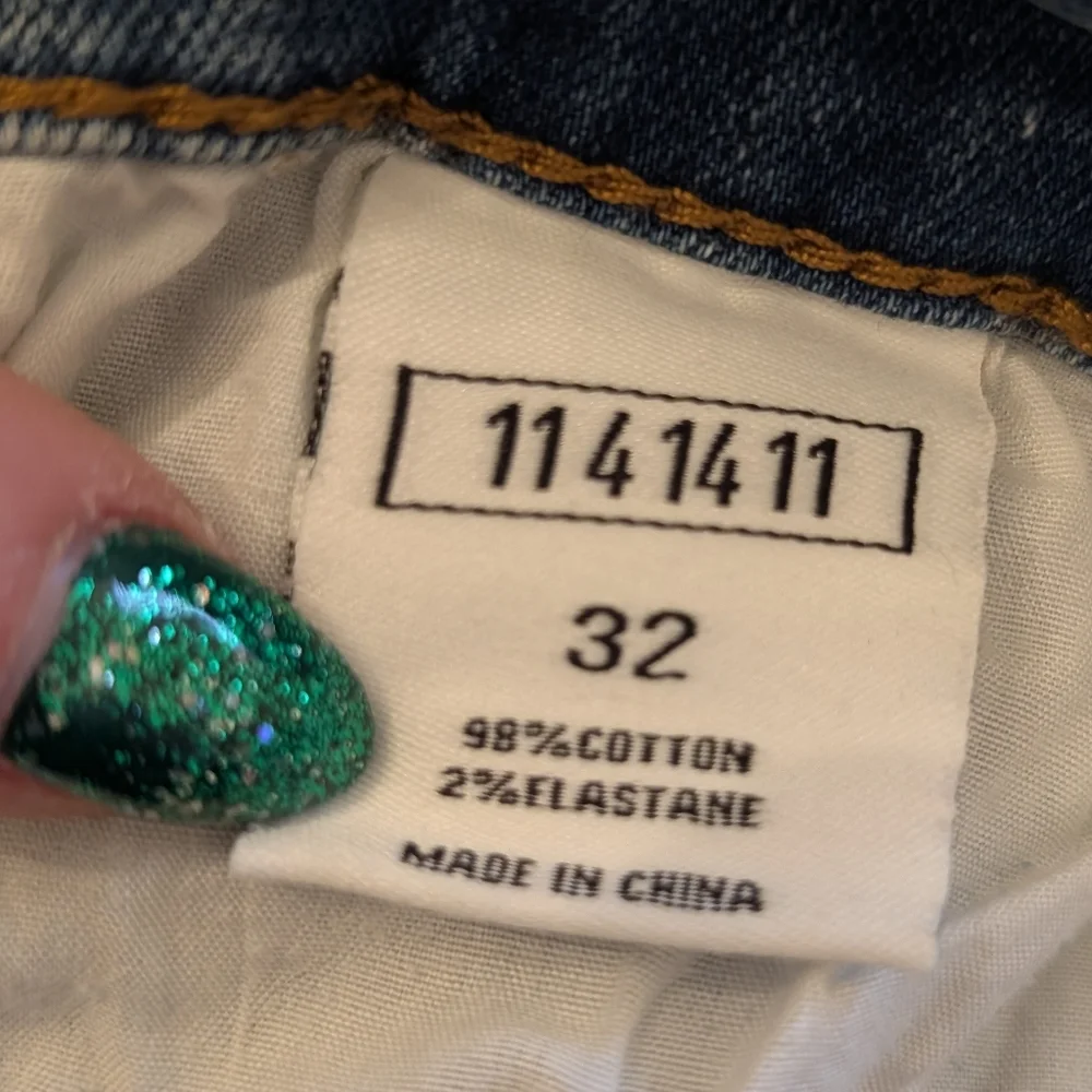 KDNK Tri-striped Bleached Skinny Jean Tinted Blue Size 32 New